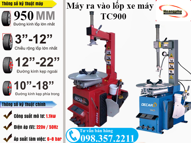 Máy tháo lốp xe ga DECAR TC900